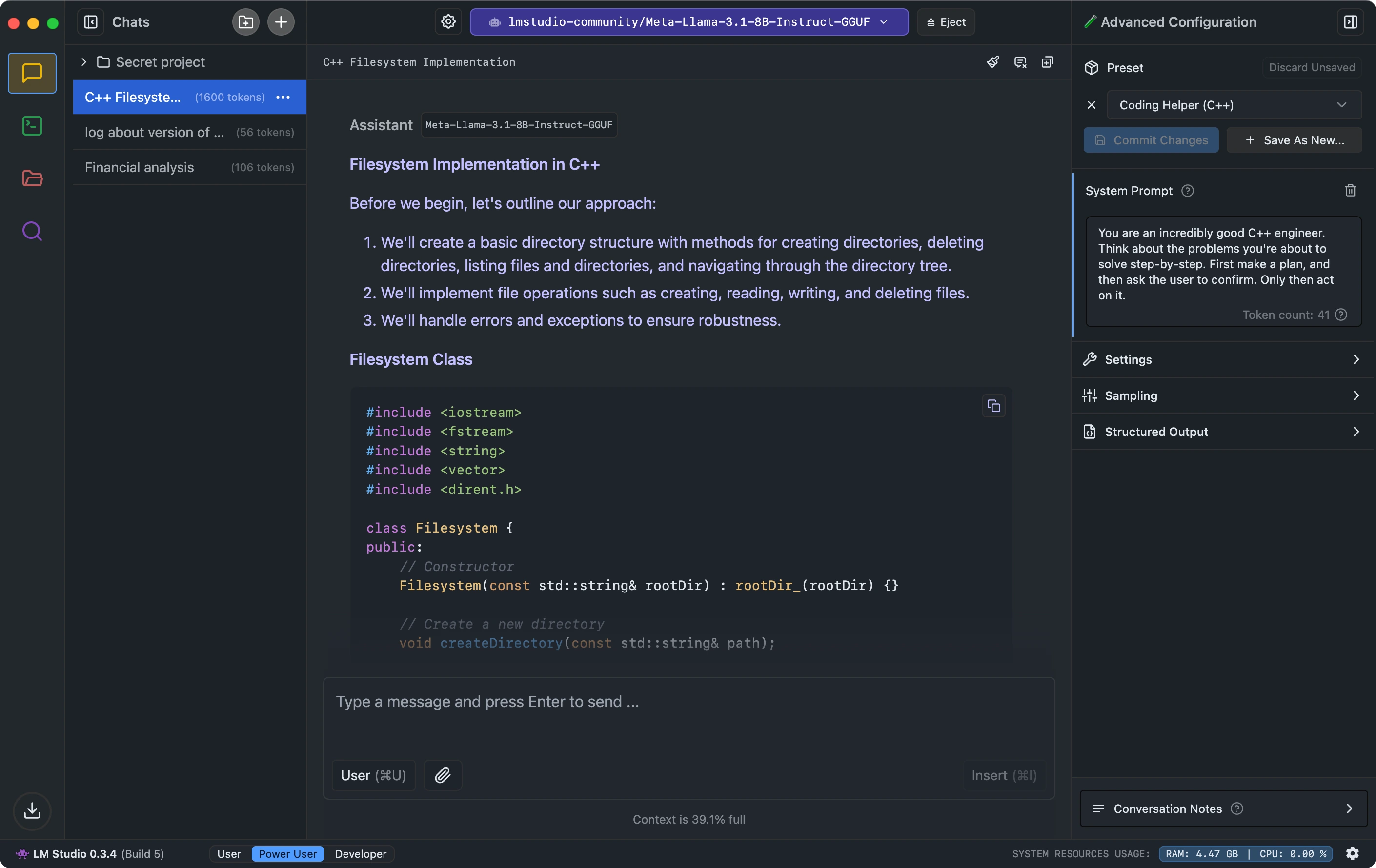 LM Studio’s interface.